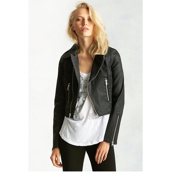 True Religion $298 Coated Denim Moto Jacket L - Picture 4 of 9